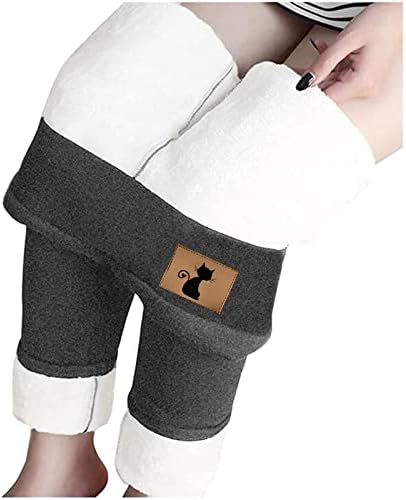 Oplxuo Ženske ručke obloge zimske tople dame elastične gamaše hlače nejasno debeli temmi