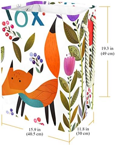 MAPOLO rublja za veš jesenja lisica sa cvjetnom sklopivom platnenom korpom za odlaganje veša sa ručkama