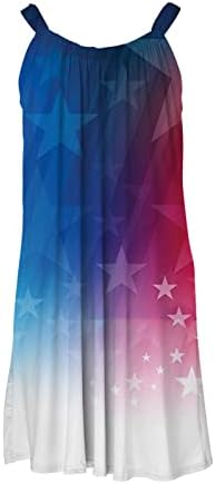 RKSTN 4. jula Independence haljine za žene labave haljine na plaži seksi sarafani Sling američka zastava štampana Tank haljina