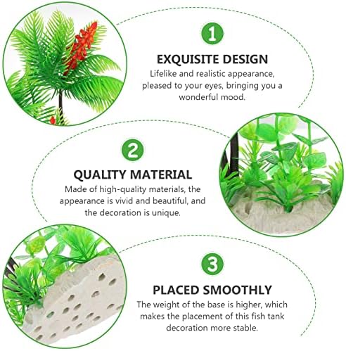 Popetpop akvarijske biljke, umjetno dekor od drveća mini tropske palme Plastične biljke plastične biljke