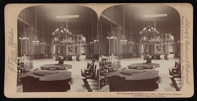 HistoricalFindings Fotografija: Čuveni Rulet Salon, Kazino, Monte Carlo, Monako,1897