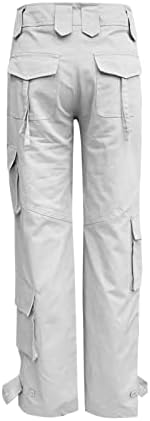 Zlovhe ženske teretne pantalone, ženske baggy teretni hlače sa džepovima širine noge pantalone labave kombinezone