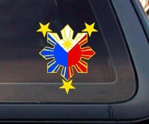 Filipinske zastave za sunčanje naljepnice / naljepnice