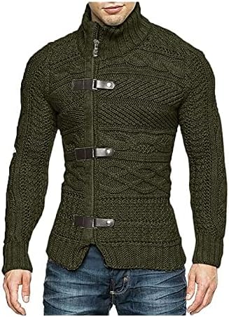 Zimska aktivna plus veličine dugih rukava muškarci klasični čvrsti boja topli džemperi Turtleneck zipup