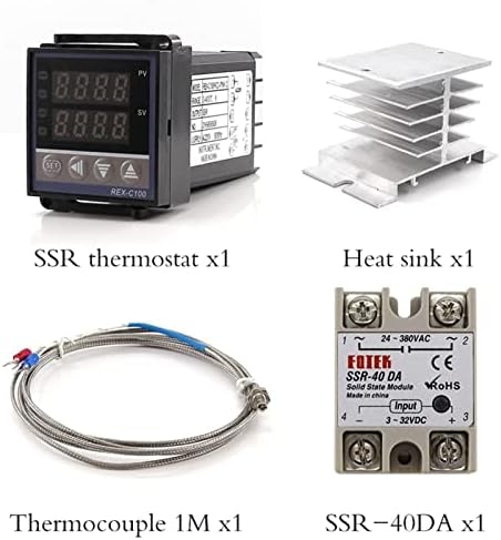 DXSE REX-C100 Digitalni prikaz Inteligentni regulator temperature K Termoelement Solid State Relej SSR-40da