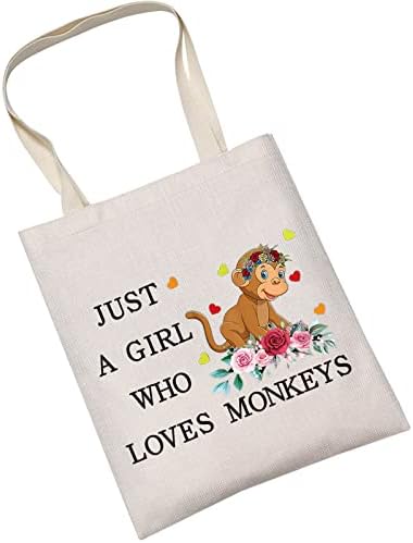 LEVLO Funny Monkey kozmetička torba ljubitelj životinja poklon samo djevojka koja voli majmune Makeup Zipper