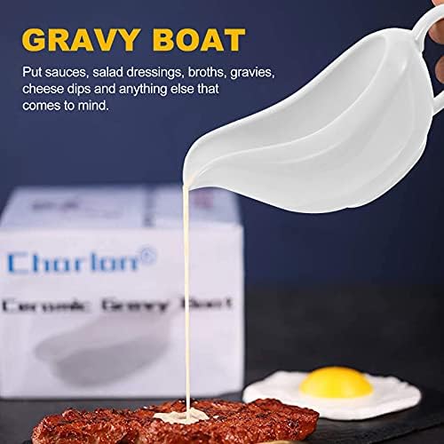 UPKOCH 1 Set Gravy Boat Gravy paradajz sos brod za brod sa začinskim brodom Saucier Tacna