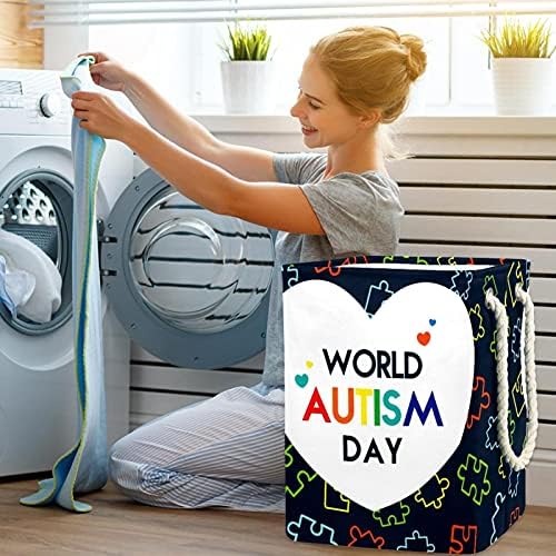 Inhomer veš Hamper Autism Day World sklopive korpe za pranje veša Firma za pranje veša organizacija za skladištenje