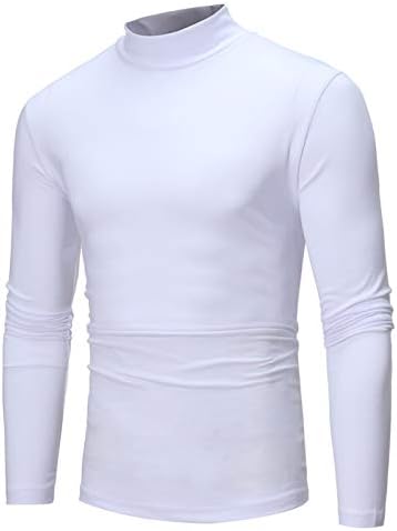 ZDFER muški dukserica s srednjim ovratnikom, majice s dugim rukavima Stretch Slim Fit Towning Top džemper