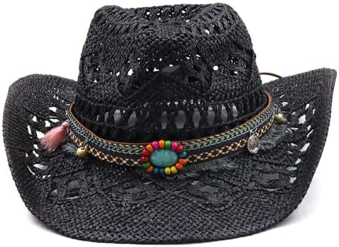 Straw Western Cowboy Hat Hat Hand Plach Felt Sunhats Party Cap za muškarca Žena Curling Wim Cap Zaštita
