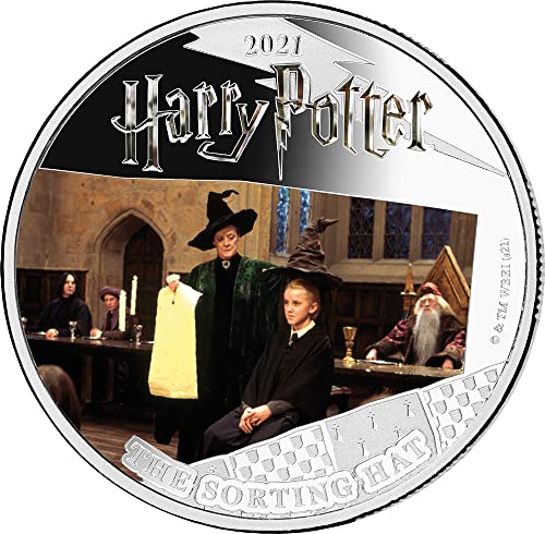 2021 DE HARRY Potter Samoa 2021 Powercoin sorting šešir Harry Potter 1 oz Silver Coin 5 $ Samoa 2021 Dokaz