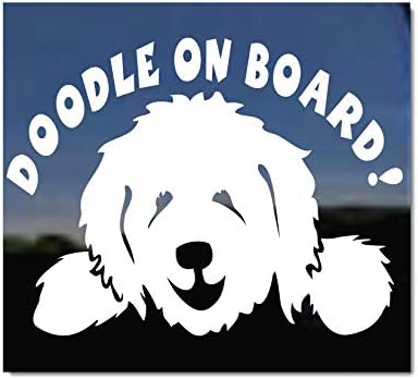 Doodle na brodu | Nickerickers® Goldendoodle Labradoodle vinil naljepnica za pse naljepnica
