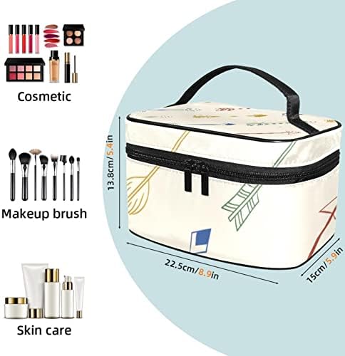 Linija šarena arrow Retro kozmetička torba prijenosna putna šminka za šminku Torbu organizatora toaletna