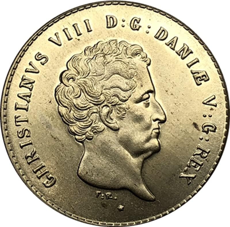 1842 Danski novčići Bakar Proizvodnja antiknih novčića Spoljni kovanice kovanice Coouns HandicRafts