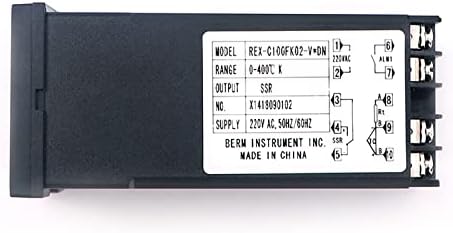 Studyset PID regulator temperature REX-C100FK02-VXDN 0-400 stupnjeva Smart Thermostat SSR Podesivi prekidač