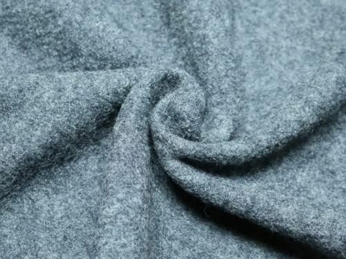 Kuvana vuna teška tkanina za haljine siva-po metru