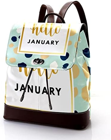 VBFOFBV putni ruksak, backpack laptop za žene muškarci, modni ruksak, moderan jednostavan uzorak Hello Januar