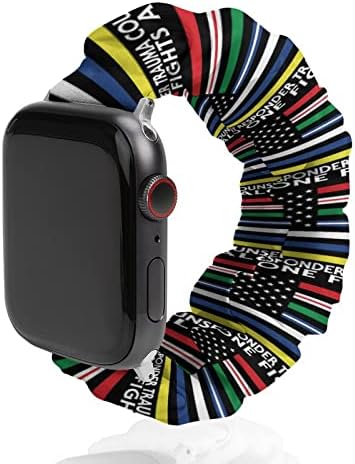 Američka zastava niko ne bori sama prvi odgovor elastične solo petlje slatki ispisani sat straža Kompatibilan je za Apple Watch