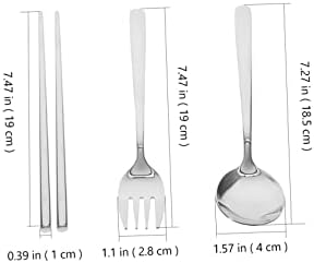 Bestonzon 5 seta Fork kašičice kombinirani nehrđajući štapići od nehrđajućeg čelika od nehrđajućeg čelika