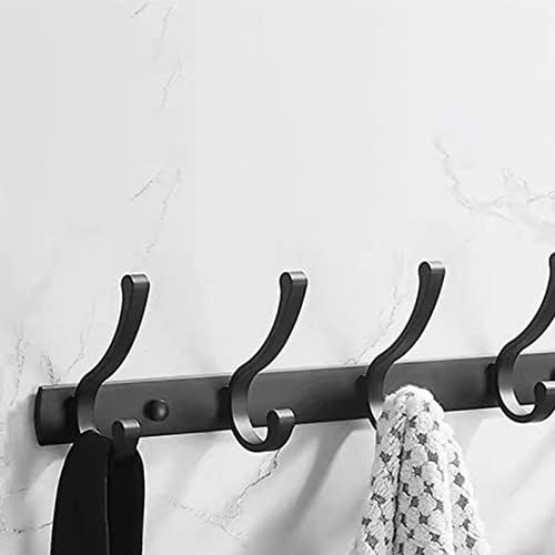 ZXB-shop ulazni kaput u kupaonici Moderni skladišni ulaz crni dodaci Zidni ručnici za kapu s kukama kaput stalak prostor aluminijumski lagani montažni nosač kaputa
