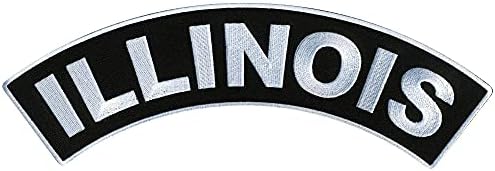 Illinois Top Rocker, Patch - Sjedinjene Američke Države Illinois High Thread Iron-on Toplina zaptivena pozadina