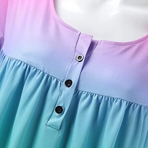 Vrhovi za pokrivanje trbušne masti za žene, 2023. ljetne majice kratkih rukava, slatka Henley majica, Dressy