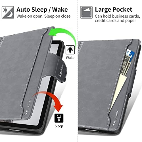 iPad 10. generacijski slučaj 10,9 inča 2022 sa držačem olovke, vrhunska koža višestepena pokrivača Auto