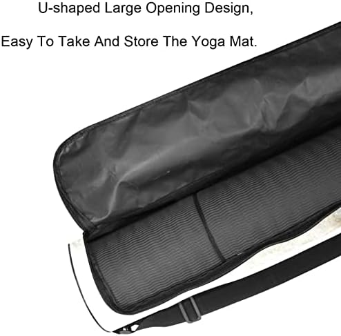 RATGDN Yoga Mat torba, Seaside Pebbles Footprints Vježba Yoga Mat Carrier full-Zip Yoga Mat torba za nošenje