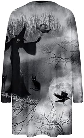 GATXVG Ženska haljina za Noć vještica, ženske mini haljine dugih rukava Casual Crewneck Costume Halloween