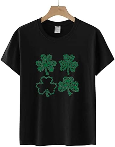 Dan svetog Patrika vrhova ženske shamrock print Crewneck Holiday tees kratki rukav povremeni irska festivalska majica bluza