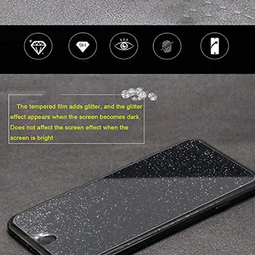 OrStart svjetlucavo odijelo za iPhone 12 mini 5.4 inčni Film od kaljenog stakla Bling Glitter Diamond pjenušava