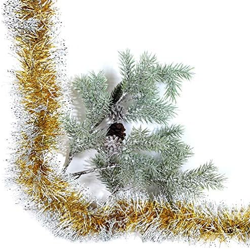 Alonsoo 25ft Božićni vilin Garland, ukrasi za božićne stablo Početna Party Classic Sjajno Iskre strogo viseći