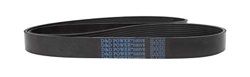 D & D Powerdrive 8PK1120 Metrički standardni zamjenski remen, K, 44,75 Dužina, guma