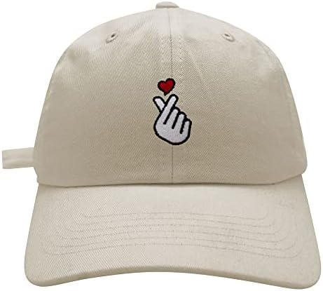 JPAK korejski srčani prst bejzbol kapa iz vezeni pamučni tata šešir - korejski znak