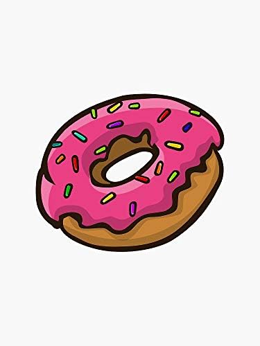 Klasična ružičasta krofna - Simpsons Donuts naljepnica - Grafički naljepnica - Auto, zid, laptop, ćelija,