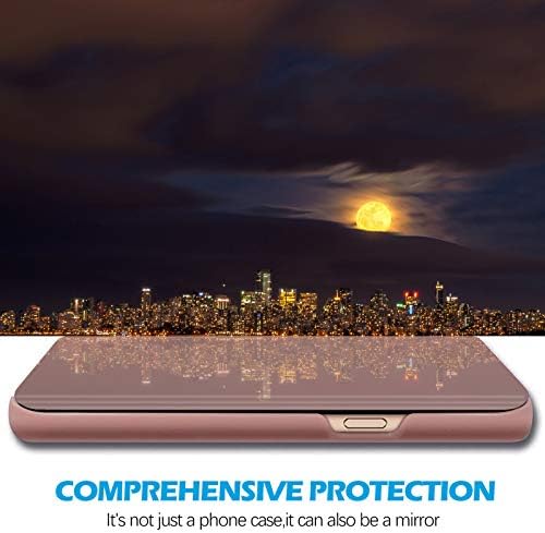 Kompatibilan sa Samsung Galaxy S21 kućištem Flip kožna navlaka prozirni s-View ogledalo otporan na udarce