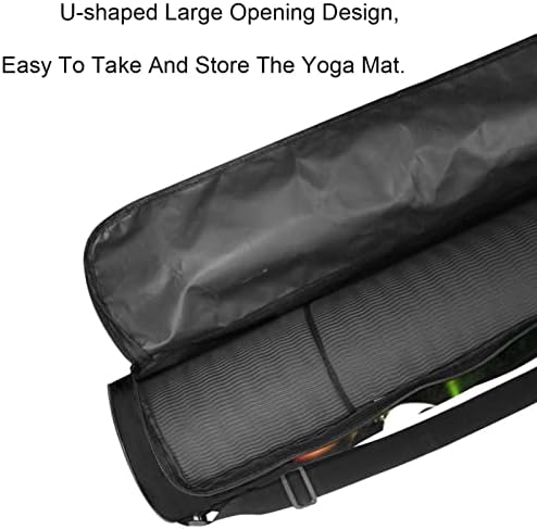 RATGDN Yoga Mat torba, sjajna bilijar Vježba Yoga Mat Carrier full-Zip Yoga Mat torba za nošenje sa podesivim