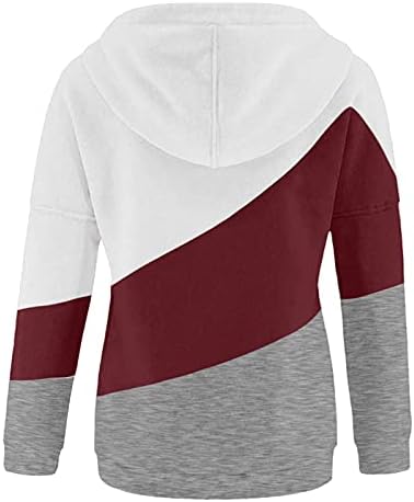 Zip up hoodie žene, ženske ležerne bluze s dugim rukavima Tunički posadni gumb bočne majice