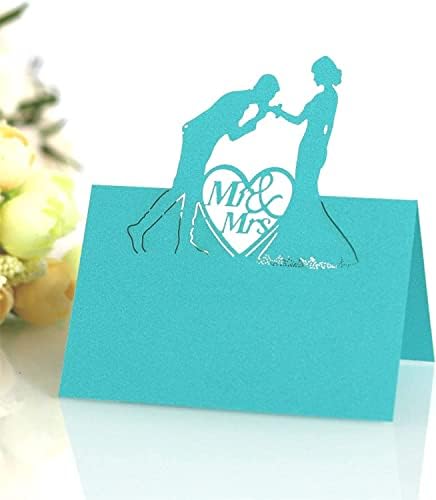 Kartice za postavljanje stola, vjenčane kartice,kartice s imenom mjesta, pakovanje od 100 kartica za vjenčanje, romantične tematske kartice, kartice s imenom Vjenčanja, lasersko izrezane kartice, DIY dekoracija stola za vjenčanje ( boja :