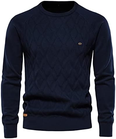 Xiaxogool muns crewneck džemper, muški ležerni kabelski pleteni džemper slim fit kintwear s dugim rukavima