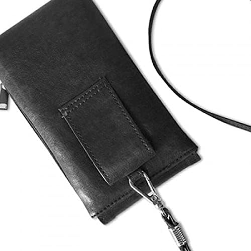 Si Silicon Checal Element Science Telefon novčanik torbica Viseća mobilna torbica Crni džep