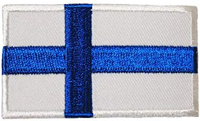 SuperDavves Superstore Finska Država Zastava države Malo gvožđe na patch greben značka 1,5 x 2,5 inča Novo