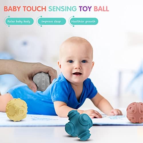 Atksunieeee bebe mekani teksturirani kuglični set, senzorni kuglični igračke, igračke za zvuk i kupanje,