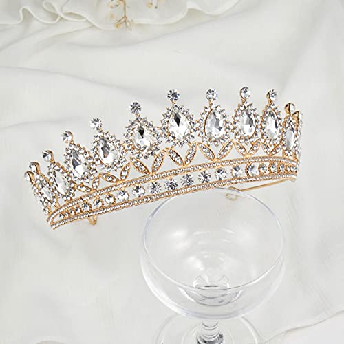 S SNUOY rhinestone zlatne krune za žene barokni Vintage Crystal Bride Tiaras Pageant Queen Diadem vjenčanje