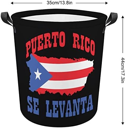 Portoriko se Levanta5 korpa za veš sklopiva visoka korpa za odeću sa ručkama torba za odlaganje