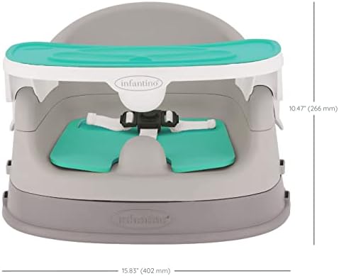 Infantino Grow-with-Me 4-u-1 Deluxe hranjenje Booster Seat-a u dvije limenke, dizajn za uštedu prostora, Booster za dojenčad za 6M+, sjedište za malu djecu za 3y+