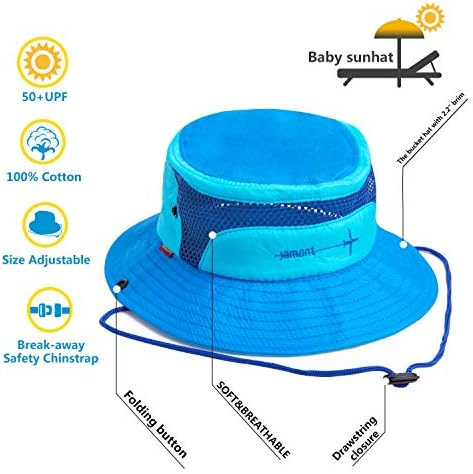 Baby sunčani šešir malih šešica djeca prozračna kanta za zaštitu sunca | Podesivo, ostanak na kaiševi za