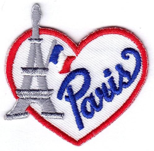 Srce Pariz - Francuska - Eiffelov toranj - francuski / gvožđe na vezenom zakrpu