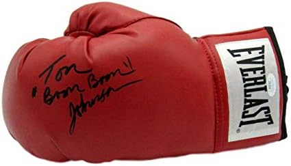 Tom Boom Boom Johnson Boxing potpisao Everlast Red lijevu boksersku rukavicu JSA 154762-rukavice za boks