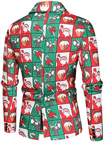 Muški vitak fit tux muški modni povremeni božićni tiskani set prsluk hlače odijelo set vješalica za muškarce
